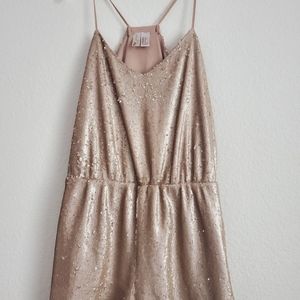 Metallic squin romper